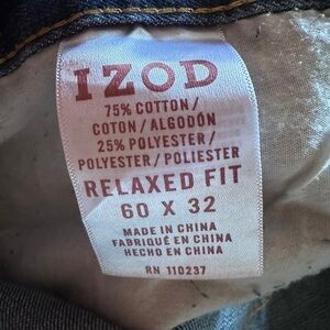 Izod Size 60x32 Blue Relaxed Jeans with Classic Indigo Shade Like‎ New